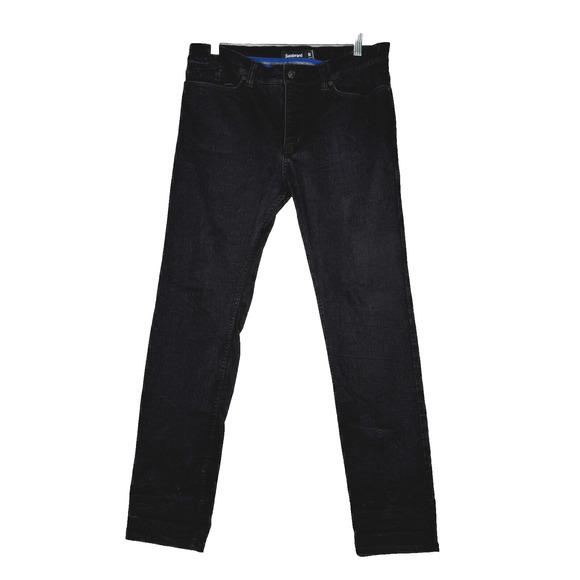 Betabrand Jeans Mens 32x28 Black Straight Leg Neutral Minimalist‎ Grunge Punk - Picture 1 of 11